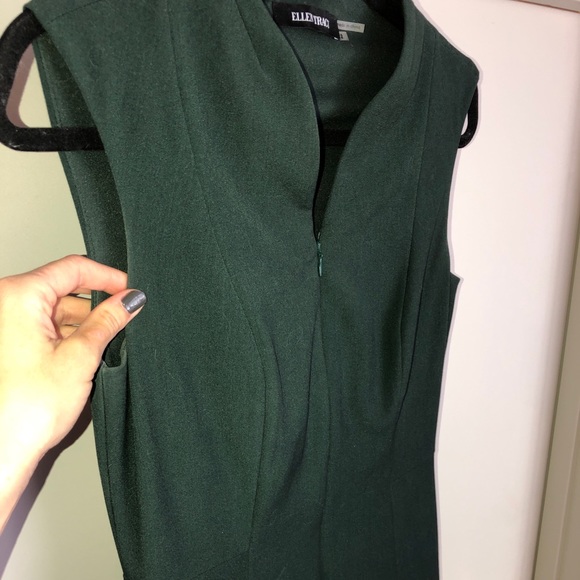 Ellen Tracy Dark Green Dress - Picture 2 of 4